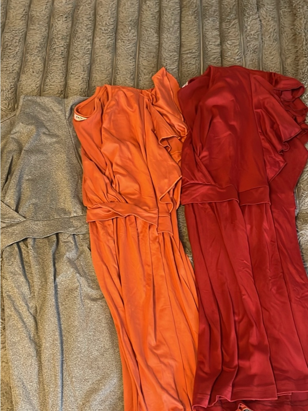 Elegant Red Ruffled Maxi Dress - Women